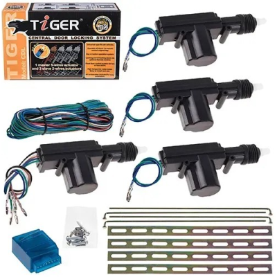 Комплект центрального замка Tiger CDL — 4 приводи, 5 кг, 12 В