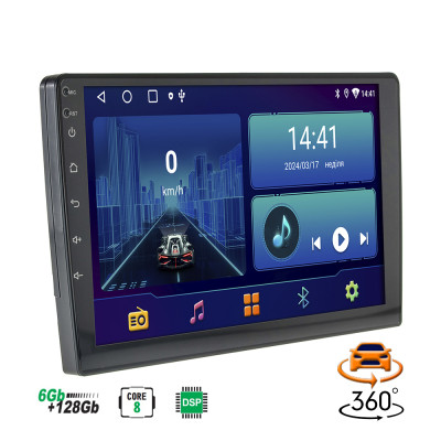 Автомагнітола Decker D10-002 9" (6/128GB, Android, 360°, 2K)