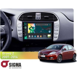 Штатна магнітола Sigma X9464 4+64 Gb Fiat Bravo 198 2 2007-2014 9"