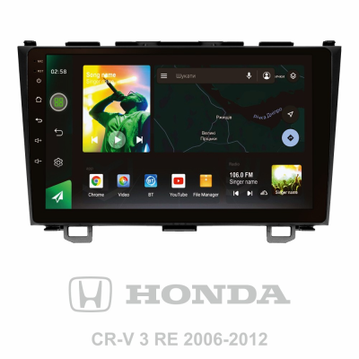 Штатна магнітола SIGMA X9232 ANDROID 10 2+32 Gb 4G DSP Honda CR-V CR-V 3 RE 2006-2012 9"